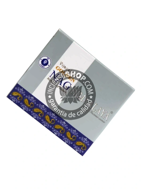 Conos de incienso Piramidal de Himalaya tradicionales y organicos de la gama Golden Nag de Vijayshree en caja de 12 uds de 15g