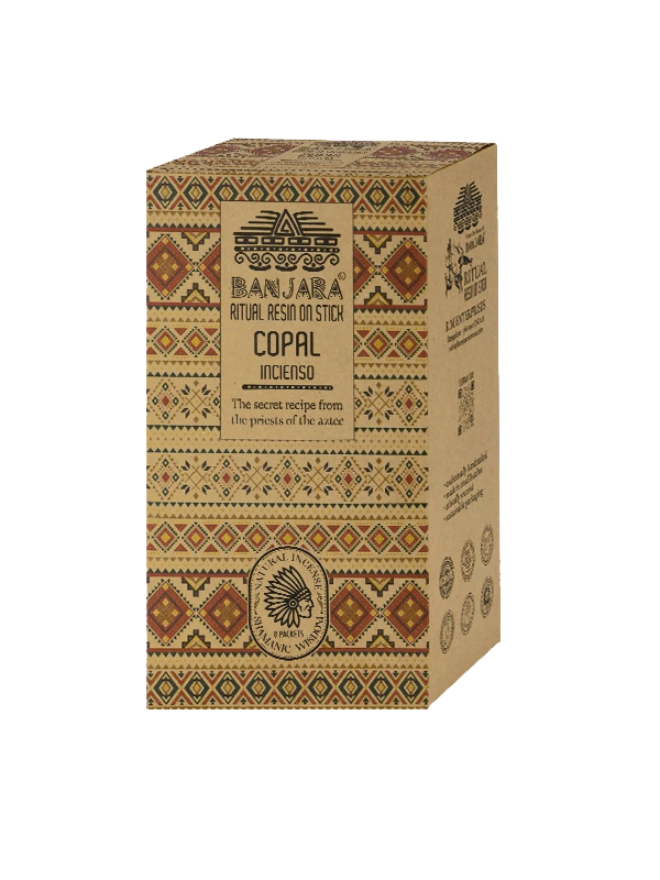 Incienso de Copal Ritual Resin de Banjara Agarbatti Masala hecho a mano en caja de 8 uds de 25g