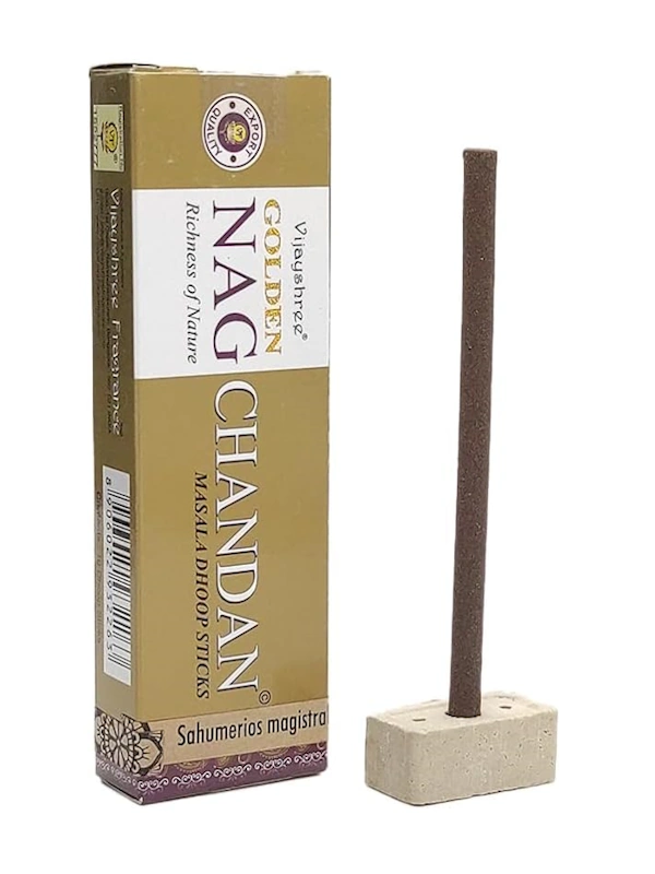 Incienso dhoop stick Chandan Golden Nag Masala orgánico de Vijayshree unidad de 15g