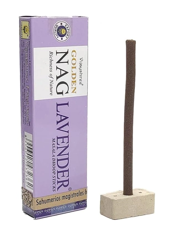Incienso dhoop stick Lavander Golden Nag Masala orgánico de Vijayshree unidad de 15g