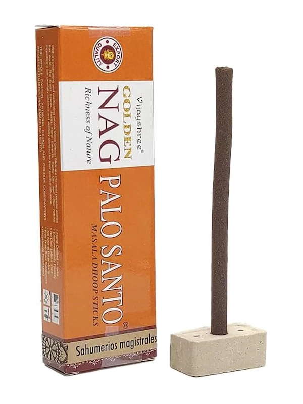 Incienso dhoop stick Palo Santo Golden Nag Masala orgánico de Vijayshree unidad de 15g