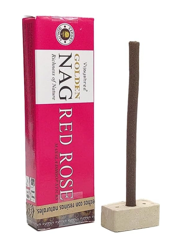 Incienso dhoop stick Red Rose Golden Nag Masala orgánico de Vijayshree unidad de 15g