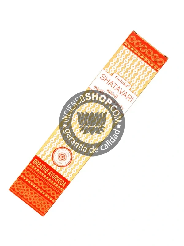 Incienso Shatavari de Goloka ayurvedico y medicinal Agarbatti Masala unidad de 15g