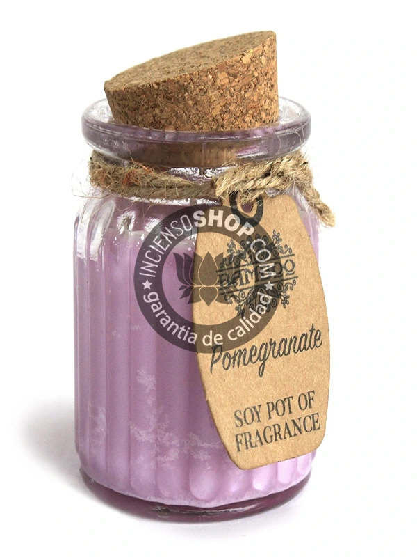 Vela de cera de soja con aroma a granada 200g