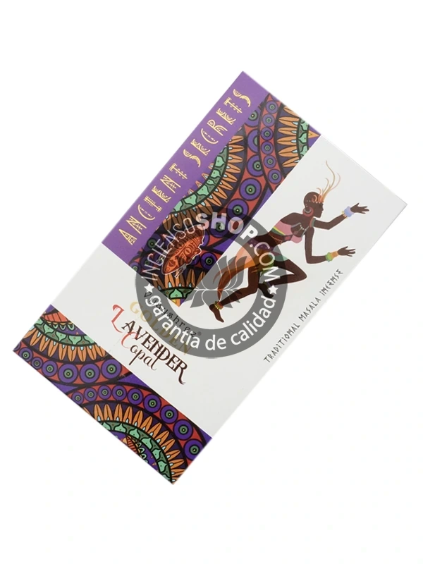 Incienso Copal Lavander Golden Ancient Secrets de Vijayshree Agarbati Masala en caja de 12 uds de 15g