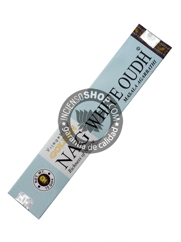Incienso Golden Nag White Oudh de Vijayshree orgánico Agarbati Masala unidad 15g
