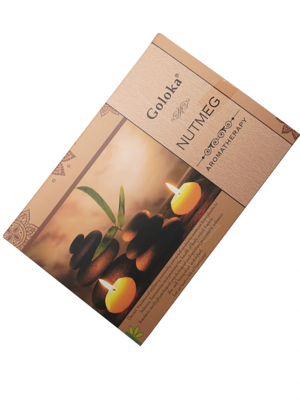 Incienso de Nutmeg de Goloka para aromaterapia organico Agarbatti Masala hecho en caja de 12 uds de 15g B2B