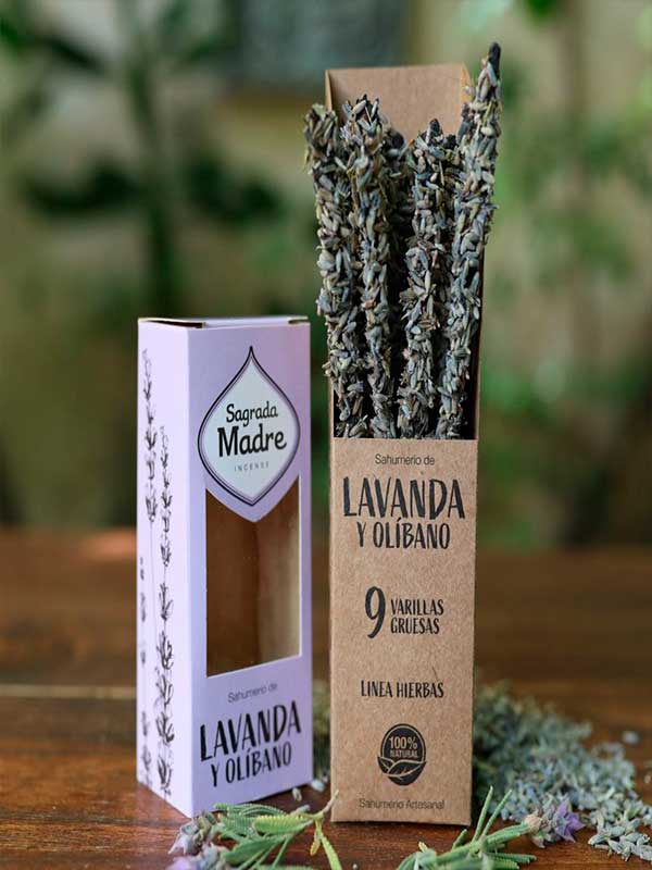 Incienso o sahumerio Lavanda y Olivano de Sagrada Madre organico unidad de 25g - Image 8