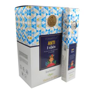 Incienso organico Blissful Blends Anti Estres de Vijayshree Agarbatti Masala hecho a mano en caja 12 uds de 15g