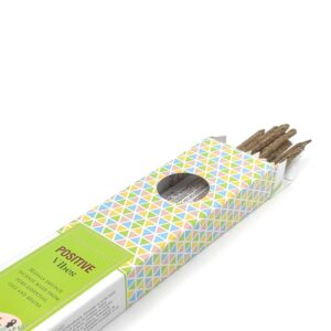 Incienso organico blissful blends vibraciones positivas de Vijayshree agarbatti masala hecho a mano unidad de 25g