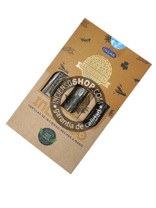 Incienso de Franco o Frankincense organico de Ullas Agarbatti Masala hecho a mano en caja de 12 uds de 25g