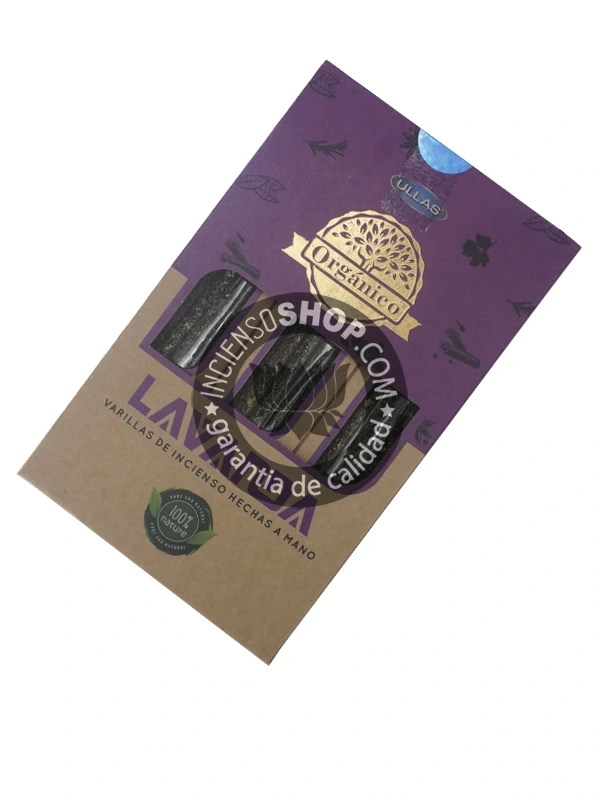 Incienso de Lavanda organica de Ullas Agarbatti Masala hecho a mano en caja de 12 uds de 25g B2B - 10 UD