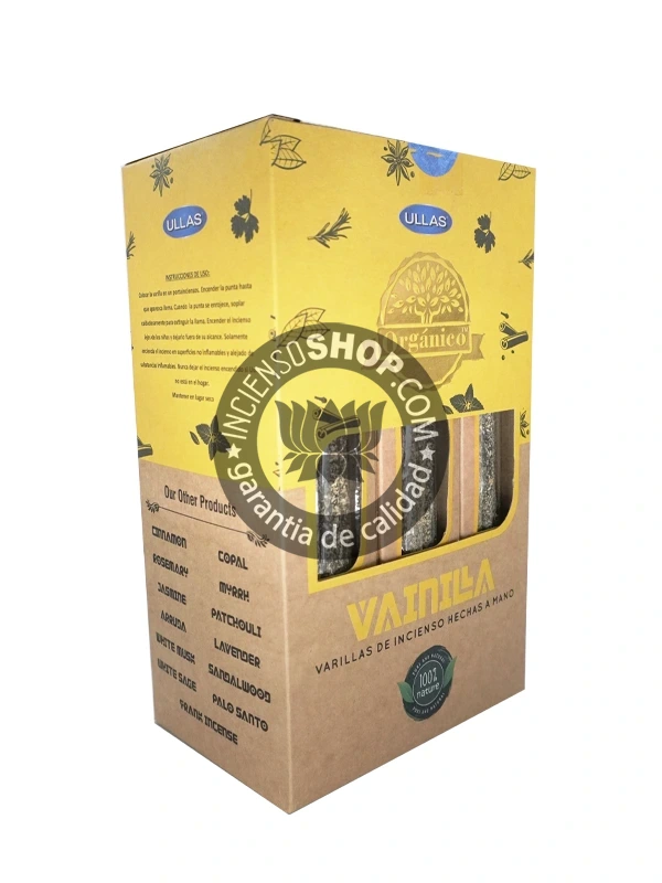 Incienso de vainilla organica de Ullas agarbatti masala hecho a mano en caja de 12 uds de 25g - Image 6