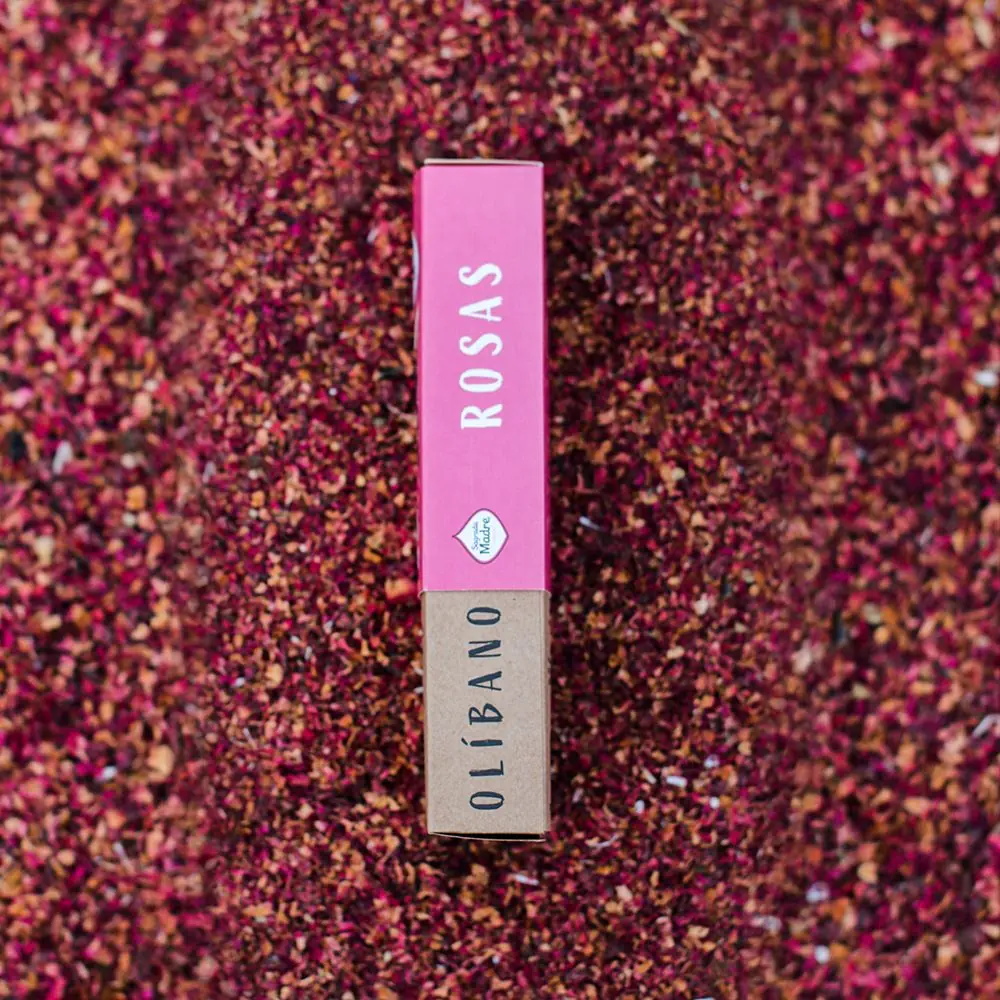 Incienso o sahumerio Rosas y Olivano de Sagrada Madre organico unidad de 25g - Image 6