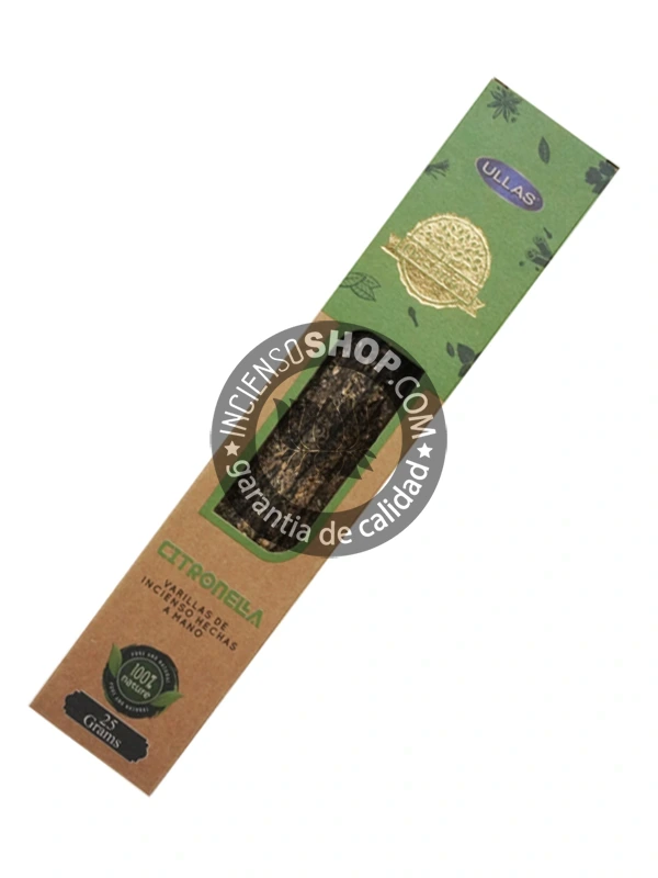 Incienso de Citronella organico de Ullas Agarbatti Masala hecho a mano uds de 25g