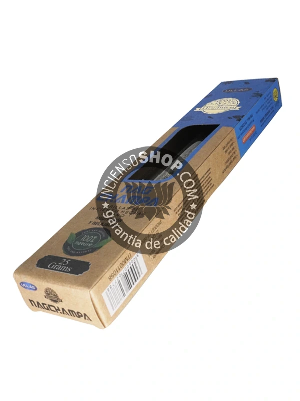 Incienso Ullas Nag Champa varillas tridi vista derecha aroma floral dulce y místico ideal para meditación profunda relajación y limpieza energética