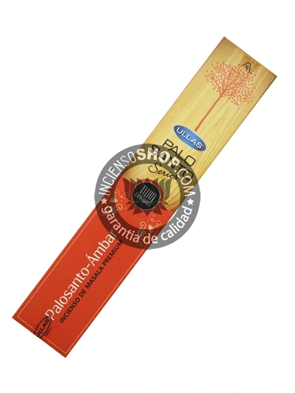 Incienso de palo santo con ambar organico de Ullas agarbatti masala hecho a mano unidad de 15g