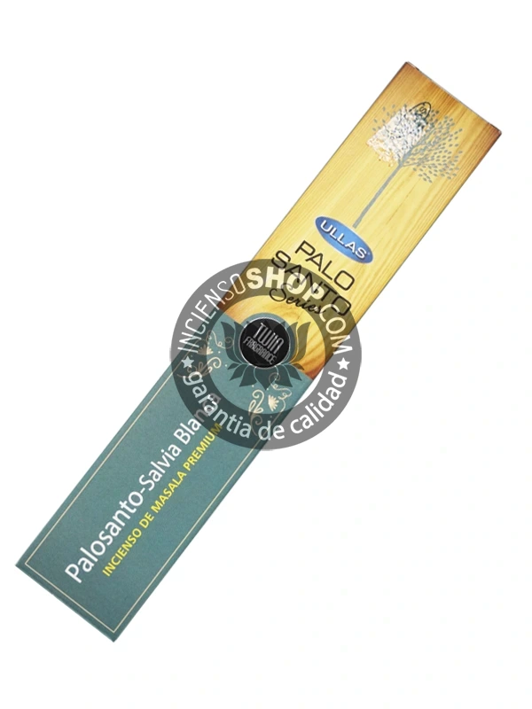 Incienso de palo santo con salvia blanca organico de Ullas agarbatti masala hecho a mano unidad de 15g