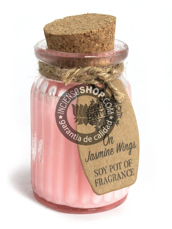 Vela de cera de soja con aroma a jazmín 200g