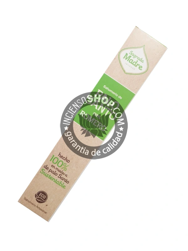 Incienso o sahumerio palo santo con romero de Sagrada Madre unidad de 20g