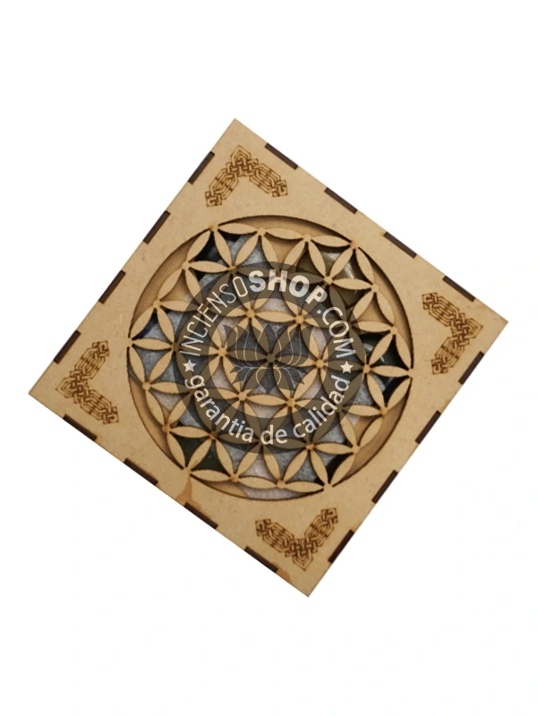 Colección de minerales para activar los siete chakras en caja de madera