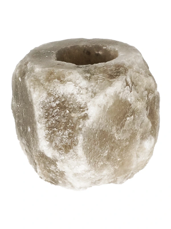 Porta velas de té de sal gris orgánica de 800g