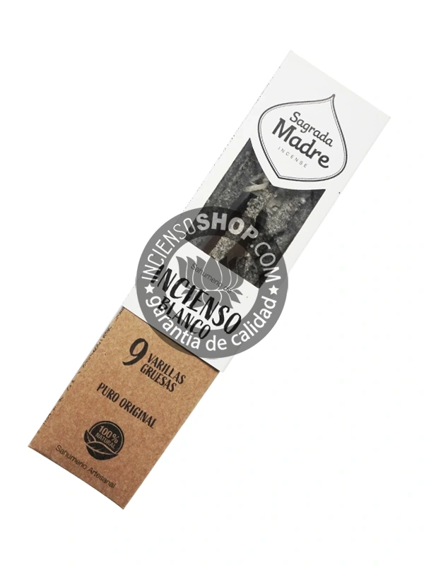 Incienso o sahumerio Blanco de Sagrada Madre organico unidad de 25g