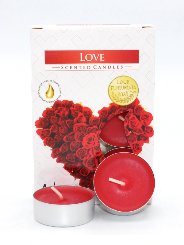 Set de 6 velas de té perfumadas amor Kotarbau 40g