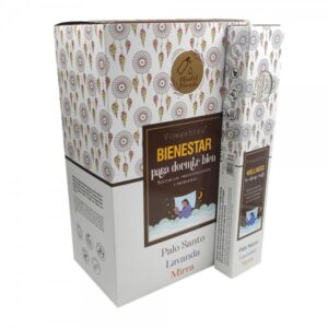 Incienso organico Gama Blissful Blends Bienestar de Vijayshree Agarbatti Masala hecho a mano en caja 12 uds de 15g
